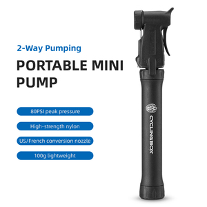 <span class=keywords><strong>Pompe</strong></span> <span class=keywords><strong>à</strong></span> <span class=keywords><strong>vélo</strong></span> portable en acier 130-160 PSI, mini <span class=keywords><strong>pompe</strong></span> manuelle <span class=keywords><strong>à</strong></span> double <span class=keywords><strong>action</strong></span> avec manomètre et valves Presta/Schrader pour VTT - Product Image 3