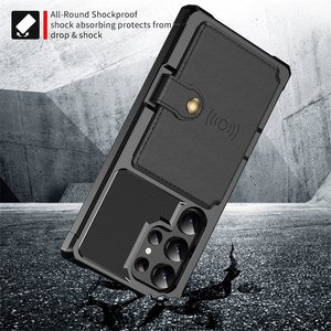 Étui portefeuille magnétique en cuir PU pour <span class=keywords><strong>Samsung</strong></span> S26 S25 S24 S23 S22 S21 S20 Note20 Ultra + FE S10 Plus <span class=keywords><strong>S10e</strong></span>+ avec porte-cartes et rabat - Product Image 4