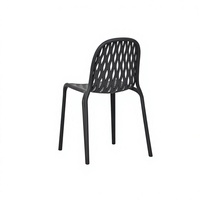 Chaise de salle à manger en plastique PP monobloc moderne, creuse et empilable, pour patio et jardin, vente en gros directe usine, produit phare