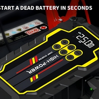 Démarreur de batterie de voiture avec compresseur d'air - Batterie externe d'urgence 12V pour démarrage et gonflage