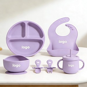 Naike 2026 Baberos de Silicona Ecológicos, Libres de BPA, de Grado Alimenticio, Set de Alimentación <span class=keywords><strong>para</strong></span> Bebés, Set de Platos <span class=keywords><strong>para</strong></span> Recién Nacidos, Regalo - Product Image 2
