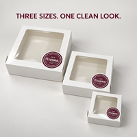 Boîte à gâteau portable en carton recyclé écologique, personnalisable, avec fenêtre de présentation et marquage à chaud, pour boulangerie et vente au détail (vente en gros)