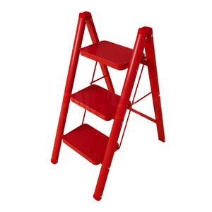 <span class=keywords><strong>Escalera</strong></span> Plegable de Acero de 3 Peldaños de Diseño Moderno, Certificada EN 131, Portátil, de Alta Resistencia, para Baño, <span class=keywords><strong>Exterior</strong></span>, Supermercado - Product Image 2