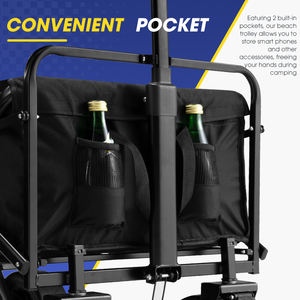 SAN HIMA 耐荷重100kg アウトドア ガーデン ビーチ トロリー 釣り用 折りたたみ式 キャンプカート ワゴン ポータブル 折り畳み式 荷物カート - Product Image 5