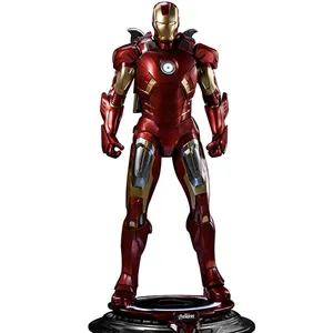 Customized Iron Man Life Size Fiberglass Sculpture Resin Statue Marvel Figure Sculpture For Home Outdoor Decoration