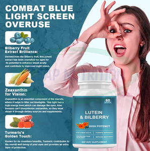 كبسولات لوتين طبيعي من Ausreson لتكملة رؤية العين والرعاية الصحية كبسولة مجمع Oem لوتين التوت البري - Product Image 3