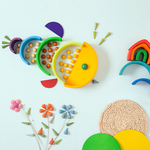 Toys Building Blocks Educational Toy Rainbow Stacking Wooden for Boys&girls Creative Hot Best Selling Montessori Baby Unisex - Product Image 3