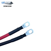 Par de Cables de Arranque Industriales Rojos y Negros de 6 Gauges y 24 Pulgadas, Terminales de Anillo de Cobre de 16 mm EVR 3/8'', Cobre Trenzado con Capacidad de 1500V