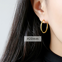 Boucles d'oreilles créoles rondes en or 18 carats de luxe pour femmes, argent sterling 925, boucles d'oreilles de créateur tendance, bijoux fins personnalisés, vente en gros