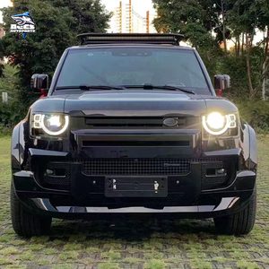 Kit de carrocería negra brillante para Land <span class=keywords><strong>Rover</strong></span> Defender, parachoques delantero y trasero, embellecedores de rueda, cubiertas de luz trasera, faldas laterales, puntas, kit de carrocería - Product Image 4