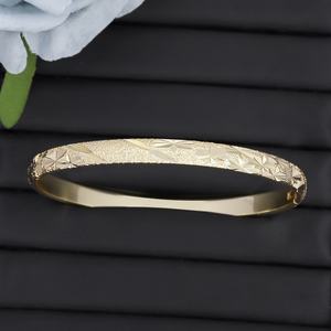 Bracelet ouvert JXX en laiton plaqué or 14 carats, résistant à la rouille et à l'eau - Product Image 3