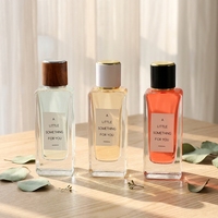 Flacon pulvérisateur de parfum en verre rectangulaire givré de luxe transparent, vide, personnalisé, 30 ml, 50 ml, 100 ml, pour emballage d'huile parfumée