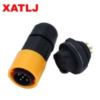 XATLJ M19 série XLR alimentation PCB FPC IP67 étanche 25A mâle femelle bout à bout connecteur à verrouillage rapide CE ETL UL94V-0