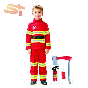 SIKE Costume da Pompiere per Bambini per Halloween, Set per Giochi di Ruolo da Assistente di Volo, Dottore, Ingegnere, <span class=keywords><strong>Chef</strong></span>, per Spettacoli Teatrali - Product Image 4