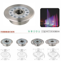 Lampes de cascade submersibles pour parc aquatique, 16 couleurs RGB DMX512, mini anneaux LED, lumière de fontaine à jet d'eau