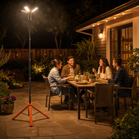 Lampes de camping LED rechargeables 2-en-1 détachables avec trépied et lampe frontale Type-C 4200LM avec crochet