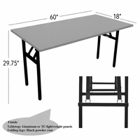 Bureau pliant en aluminium robuste, léger, durable, résistant aux rayures, gain de place et table de travail portable