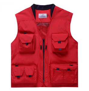Gilet utilitaire de pêche à poches multiples pour hommes, LOGO personnalisé de haute qualité, gilet en maille pour <span class=keywords><strong>photographe</strong></span> en plein air - Product Image 2