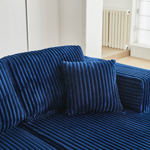 Canapé d'angle moderne confortable en tissu rembourré en forme de U à haute compression avec coussin de luxe pour appartement et villa - Product Image 4