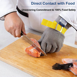 Guantes resistentes a cortes de acero inoxidable de tamaño personalizado para cocina, ostras, pescado, carne, nivel de corte 9, guantes de acero de seguridad para el trabajo - Product Image 2