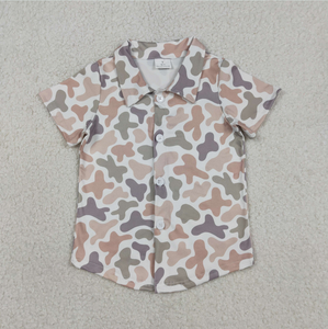 Camisas Polo de Manga Corta con Botones y Estampado de Camuflaje del Sur para Bebés Niños - Product Image 3