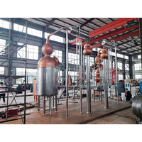 Dual 1000L Tanks Large Essential Oil Extraction Equipment, Distiller à la vapeur en continu pour hydrolat de plantes et de fleurs, personnalisable