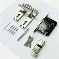 Serrure à mortaise E10 profil européen, poignées en acier inoxydable, cylindre en laiton, corps de serrure à mortaise SABS, vente en gros, ensemble complet, OEM/ODM