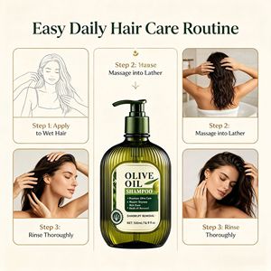 Champú Natural de Aceite de Oliva para Control de Grasa y Volumen 500ml Anticaspa Calmante para la Picazón Repara el Cabello Seco y Quebradizo Acepta Personalización OEM - Product Image 4