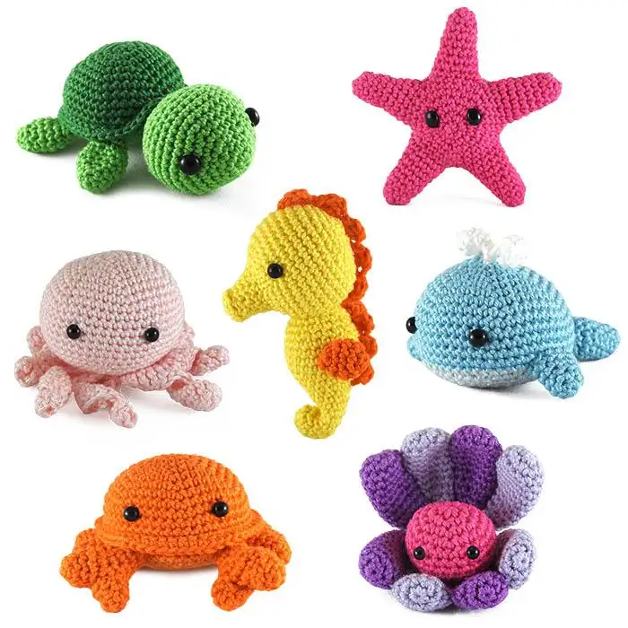Ocean Animals Toys Crochet Sea Creatures and Fish Baby and Toddler Toys