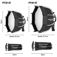 AMBITFUL 30cm Parapluie Octogone Portable pour Softbox Grille en Nid d'Abeille Mini Caméra Flash pour Softbox Studio Photographie TT520II V1