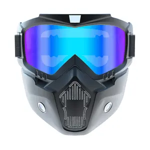 Casque de moto Yijia Optical avec lunettes de protection et <span class=keywords><strong>masque</strong></span> facial amovible, lunettes de moto anti-poussière, lunettes de <span class=keywords><strong>motocross</strong></span> <span class=keywords><strong>vintage</strong></span> - Product Image 1