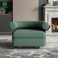 Moontree Italian Modern High-End Sessel Möbel Einsitzer Stoff Polster Edelstahl Sofa Stühle für Wohnzimmer