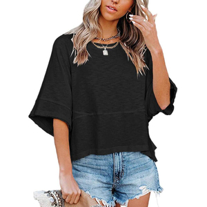 Conjunto de Pantalones y Camisetas Coreanos de Algodón y Poliéster de 280 Gsm para Mujer, con Logotipo Negro de Lujo, Estilo Oversize para Niñas Pequeñas, en Bolsa de Plástico - Product Image 4