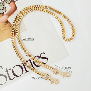 Venta al por mayor <span class=keywords><strong>bolso</strong></span> de metal <span class=keywords><strong>intercambiable</strong></span> correas de cadena gancho galvanizado resistente a la decoloración moda lujo clásico DIY monedero hombro - Product Image 5