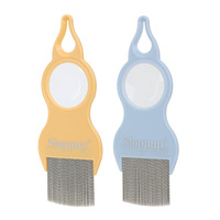 Peigne facial pour animaux de compagnie avec loupe - Élimination des taches et des puces