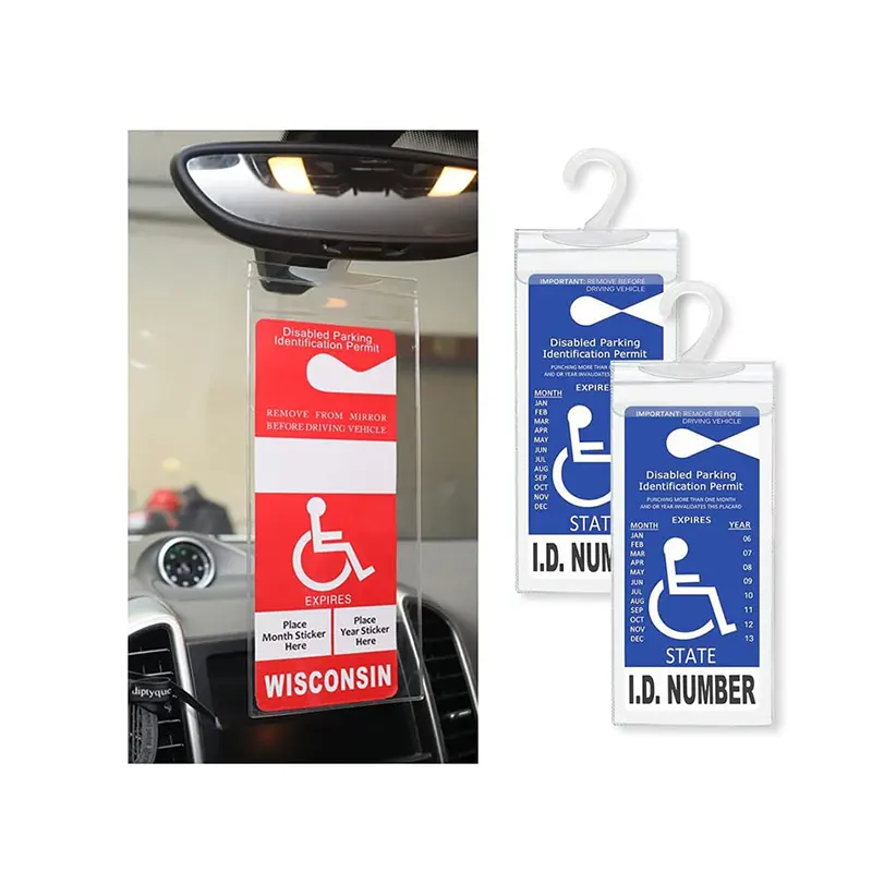 Segnaposto personalizzato di alta qualità per la protezione del segno di autorizzazione porta Badge blu per disabili