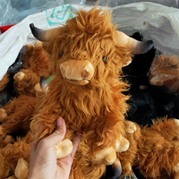 Peluche personnalisée Vache des Highlands 28 cm, Super Douce, Nouveau Jouet en Peluche Animal Vache des Highlands