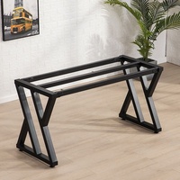 Milieu du siècle moderne industriel métal acier support de Table pieds Support pied or bricolage meubles jambes bureau Table à manger cadre