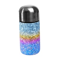 Mug isotherme compact en titane pur, motif fleur de glace, élégant, performance thermique de 6 à 12 heures, pour hommes et femmes