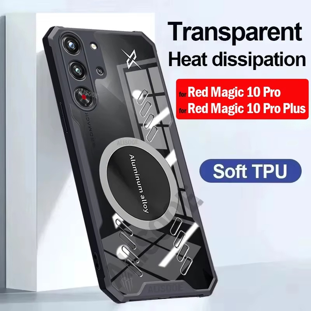 Transparent Case for Red Magic 10 Pro Plus Case Clear Heat Dissipation Protection Phone Cover for Nubia RedMagic 10 Pro/9pro