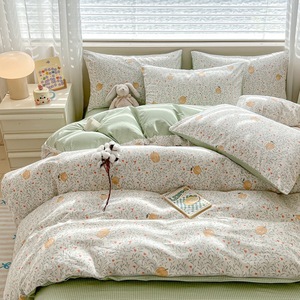 Authentisches Spezielles Prinzessinnen-Bettwäsche-Set Vierteilig 40 100% Baumwolle Bedruckter Bettbezug Frische Mädchen-Bettwäsche 200TC Ganzjahres-Pflanzenmuster - Product Image 1
