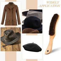Brosse dépoussiérante en bois de qualité supérieure pour cheveux de cheval, nettoyeur de casquettes de cowboy, brosse pour vêtements en cachemire, meubles et chapeaux en feutre
