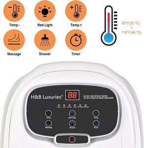 Masajeador de lavabo de baño de <span class=keywords><strong>spa</strong></span> de pie eléctrico grande rosa con rodillos de calor y masaje - Product Image 5