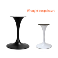 Vente en gros de base de table tulipe ronde en acier inoxydable avec marbre doré pour salle à manger, salon, salle de bain ou salle de sport