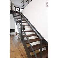 Escalier droit à double latéral en forme de L, design moderne