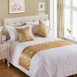 Juego <span class=keywords><strong>de</strong></span> ropa <span class=keywords><strong>de</strong></span> <span class=keywords><strong>cama</strong></span> <span class=keywords><strong>de</strong></span> hotel <span class=keywords><strong>de</strong></span> lujo moderno, camas tamaño Queen King, funda <span class=keywords><strong>de</strong></span> cojín <span class=keywords><strong>de</strong></span> poliéster estampada, corredor <span class=keywords><strong>de</strong></span> <span class=keywords><strong>cama</strong></span>, decoración moderna <span class=keywords><strong>de</strong></span> estilo liso - Product Image 2