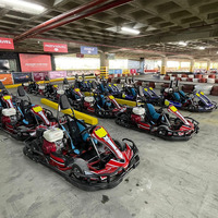 Go Kart Todoterreno de Alta Velocidad con Motor de Gasolina de 4 Tiempos, Arranque Eléctrico, Frenos de Disco Traseros, Transmisión por Cadena, Durable, para Adultos, para Parques de Diversiones