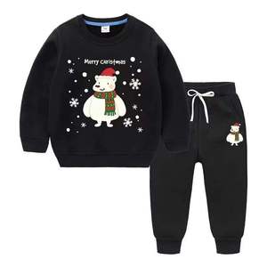 De Navidad moda 100% algodón Boutique 2 piezas bebé niño suéter chándales - Product Image 5