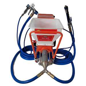 Máquina de enlucido automático de doble pistola, rociador de mortero de cemento pequeño y rociador de estuco con componente de núcleo de motor, 2 uds. - Product Image 1