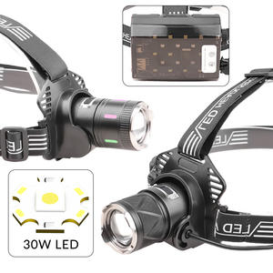 Linterna Frontal Qimai de 30W LED Recargable con Zoom Giratorio, Luz de Pesca, Banco de Energía USB - Product Image 1